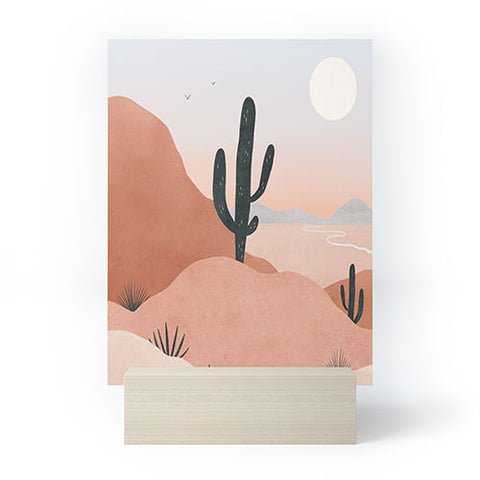 Madeline Kate Martinez saguaro sunset I Mini Art Print