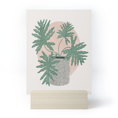 Madeline Kate Martinez split leaf philodendron Mini Art Print