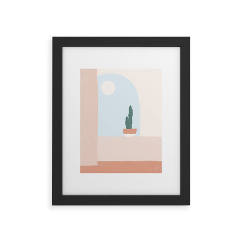 Madeline Kate Martinez terracotta cactus Framed Art Print