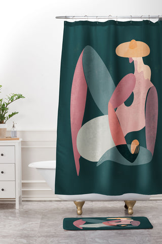 Maggie Stephenson Abstract Figure I Shower Curtain And Mat