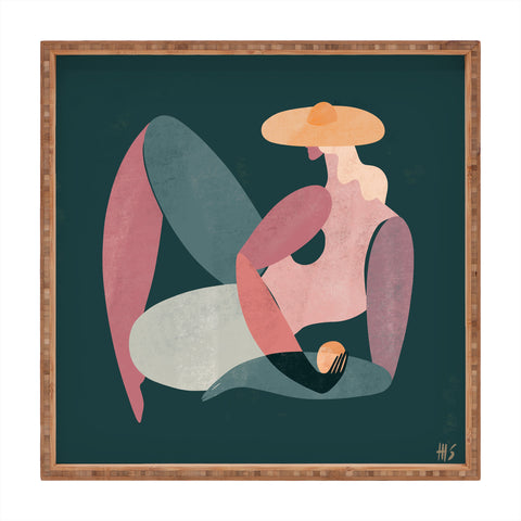 Maggie Stephenson Abstract Figure I Square Tray