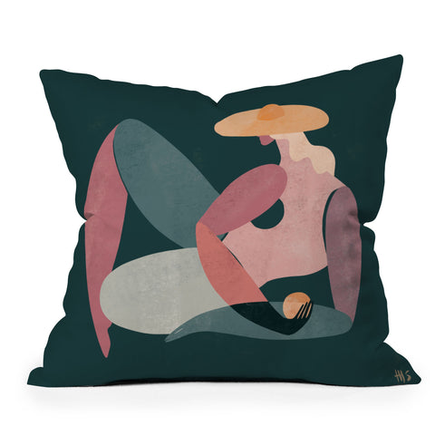 Maggie Stephenson Abstract Figure I Outdoor Throw Pillow
