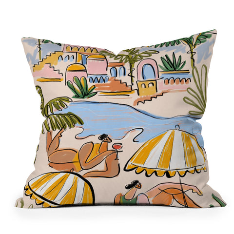 Maggie Stephenson Amalfi Coast Italy color Throw Pillow