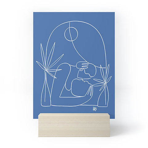 Maggie Stephenson Dreamers no4 classic blue Mini Art Print
