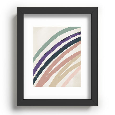 Mambo Art Studio Abstracto Rainbow Pastels Recessed Framing Rectangle