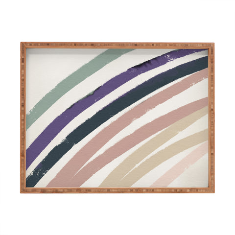 Mambo Art Studio Abstracto Rainbow Pastels Rectangular Tray
