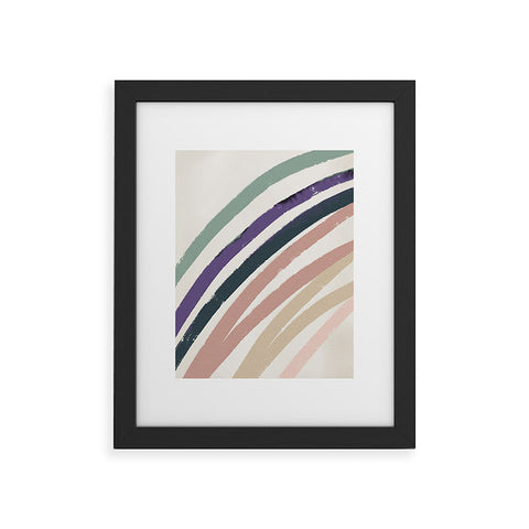 Mambo Art Studio Abstracto Rainbow Pastels Framed Art Print