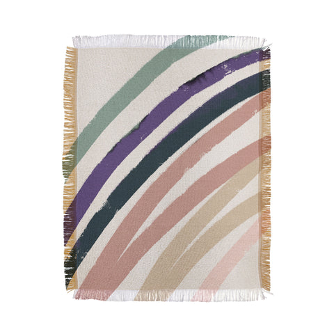Mambo Art Studio Abstracto Rainbow Pastels Throw Blanket