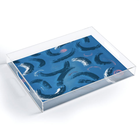 Mambo Art Studio Abstracto Waves Acrylic Tray