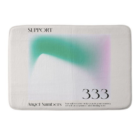 Mambo Art Studio Angel Numbers 333 Support Memory Foam Bath Mat