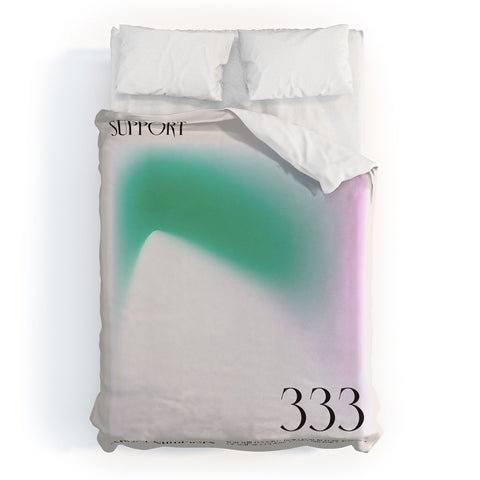 Mambo Art Studio Angel Numbers 333 Support Duvet Cover