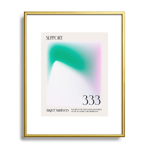 Mambo Art Studio Angel Numbers 333 Support Metal Framed Art Print