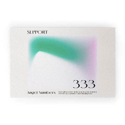 Mambo Art Studio Angel Numbers 333 Support Welcome Mat