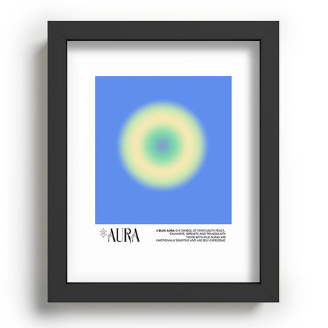 Mambo Art Studio Aura Blue Recessed Framing Rectangle
