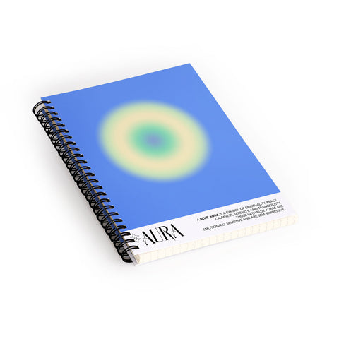 Mambo Art Studio Aura Blue Spiral Notebook
