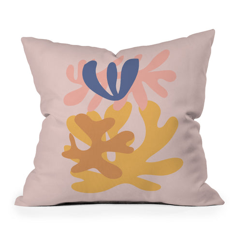 Mambo Art Studio Cut Out Pink Throw Pillow