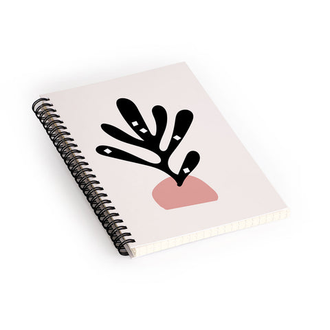 Mambo Art Studio Cut Out Plant Spiral Notebook