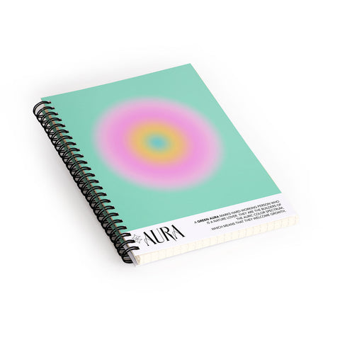 Mambo Art Studio Green Aura Spiral Notebook