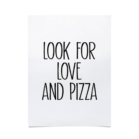 Mambo Art Studio Look for Love and Pizza Poster