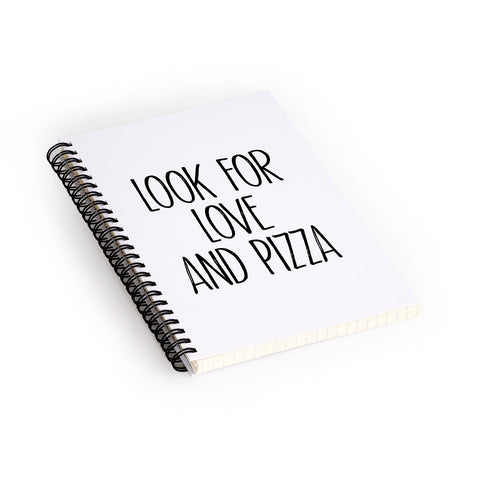 Mambo Art Studio Look for Love and Pizza Spiral Notebook