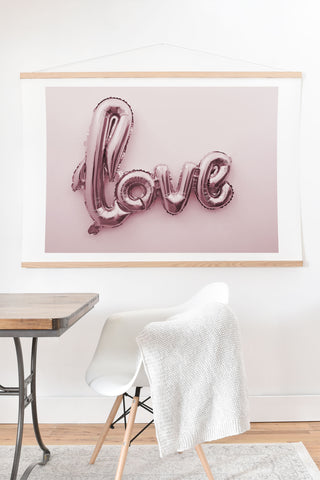 Mambo Art Studio Love Pink Balloon Art Print And Hanger