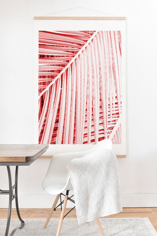 Mambo Art Studio Palm Leaves Living Coral Art Print And Hanger