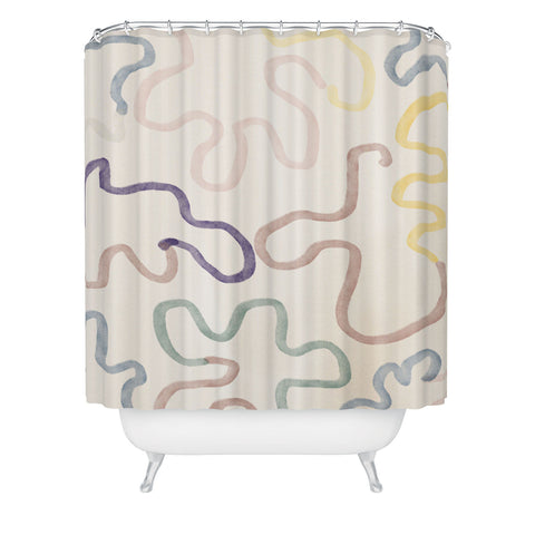 Mambo Art Studio Pastel Camouflage Shower Curtain