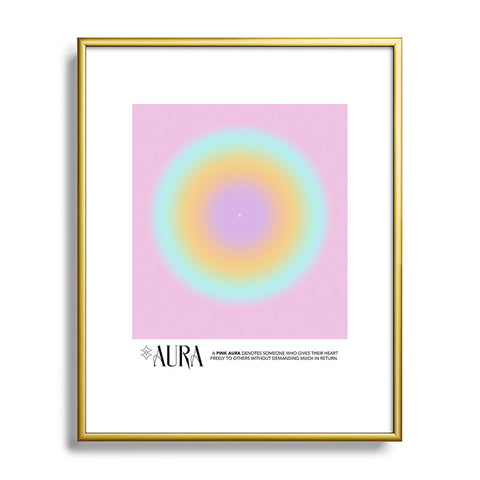 Mambo Art Studio Pink Aura Metal Framed Art Print