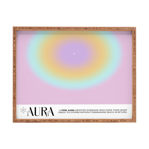 Mambo Art Studio Pink Aura Rectangular Tray