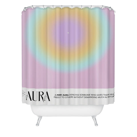 Mambo Art Studio Pink Aura Shower Curtain