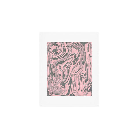 Mambo Art Studio Pink Marble Paper Art Print