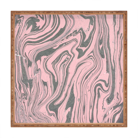 Mambo Art Studio Pink Marble Paper Square Tray
