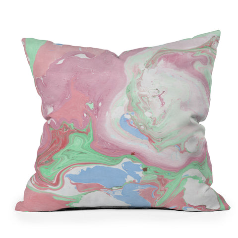 Mambo Art Studio Rainbow Mix 1 Throw Pillow