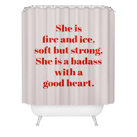 Mambo Art Studio She is Fire and Ice Shower Curtain