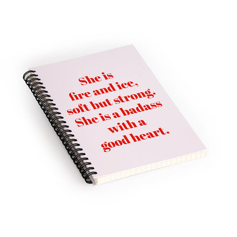 Mambo Art Studio She is Fire and Ice Spiral Notebook