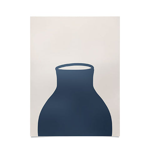 Mambo Art Studio Terracota Blue Vase Poster