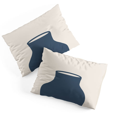 Mambo Art Studio Terracota Blue Vase Pillow Shams