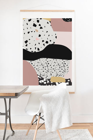 Mambo Art Studio Terrazzo in Pink Art Print And Hanger