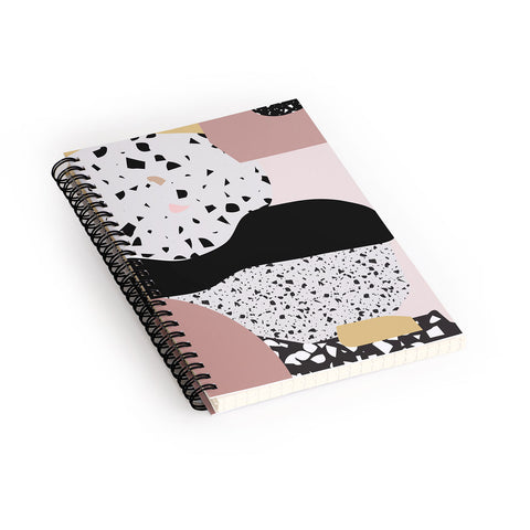 Mambo Art Studio Terrazzo in Pink Spiral Notebook