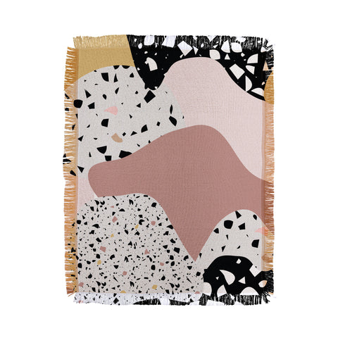Mambo Art Studio Terrazzo in Pink Throw Blanket