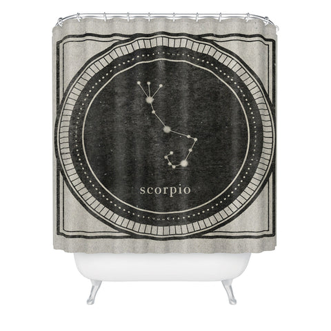 Mambo Art Studio Vintage Astrology Scorpio Shower Curtain