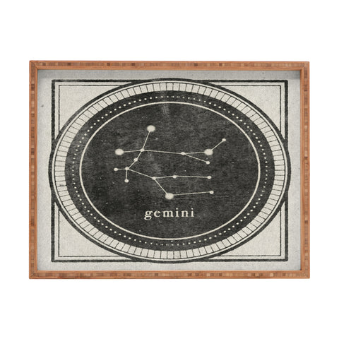 Mambo Art Studio Vintage Zodiac Gemini Rectangular Tray