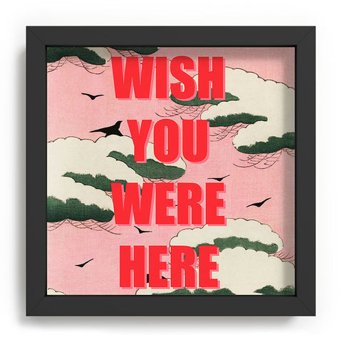 Mambo Art Studio Wish You Were Here Pink Clouds Recessed Framing Square