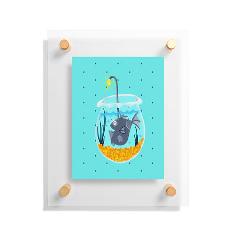 Mandy Hazell Fish Bot Floating Acrylic Print