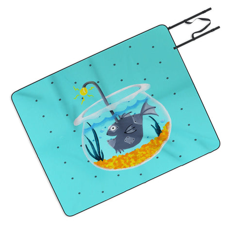 Mandy Hazell Fish Bot Picnic Blanket