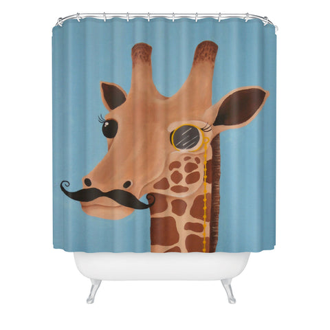 Mandy Hazell Gentleman Giraffe Shower Curtain