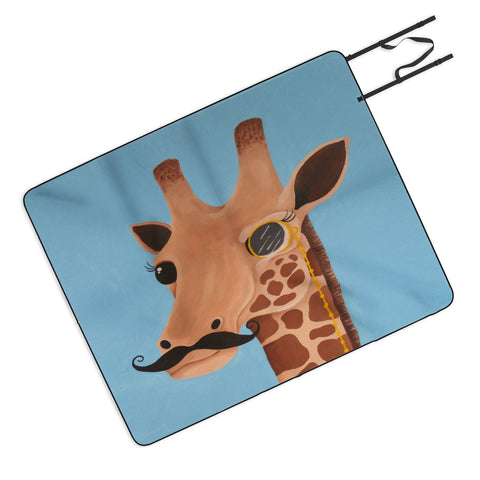 Mandy Hazell Gentleman Giraffe Picnic Blanket