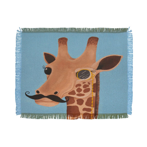 Mandy Hazell Gentleman Giraffe Throw Blanket
