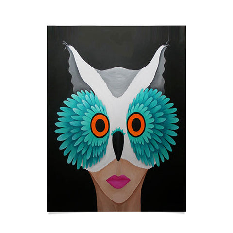 Mandy Hazell Owl Lady Poster
