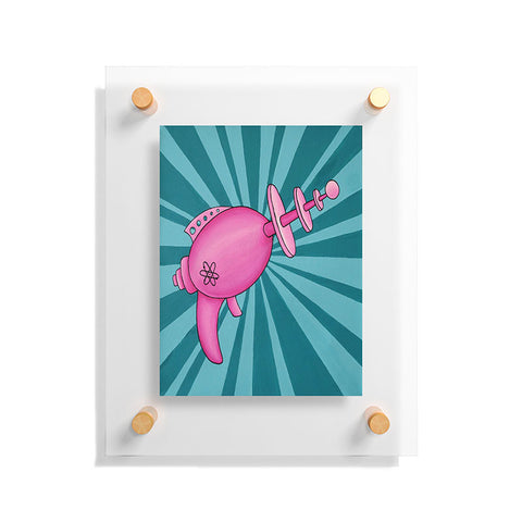 Mandy Hazell Pew Pew Pink Floating Acrylic Print
